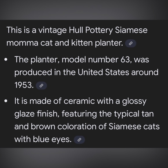 Vintage Hull Pottery Siamese Momma Cat & Kitten Planter USA - Picture 15 of 16